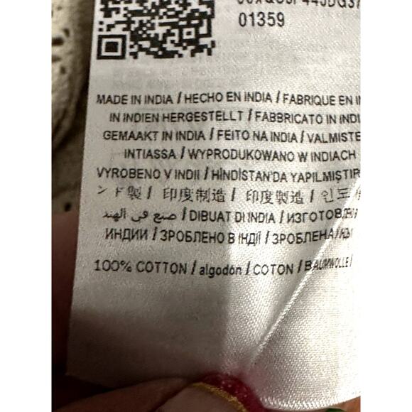 Guess Crop Tank Button Front Eyelet Lace Pattern Sleeveless Green Women's S NWT - Picture 11 of 11